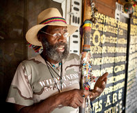 Portrait of Birmingham folk artist Joe Minter, aka, The Peace Maker