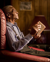 portrait of Henry Japheth Jackson of Ozark Alabama. He was a leader in the African-American Sacred Harp community of southeast Alabama. He learned the music from his Father, the famous Judge Jackson, who authored The Colored Sacred Harp in 1934.